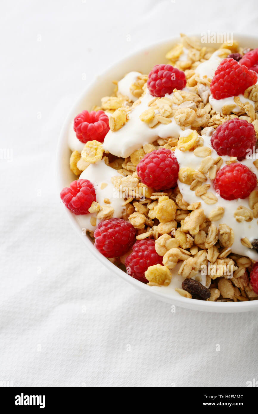 Healthy breakfastin bowl, food close-up Stock Photo