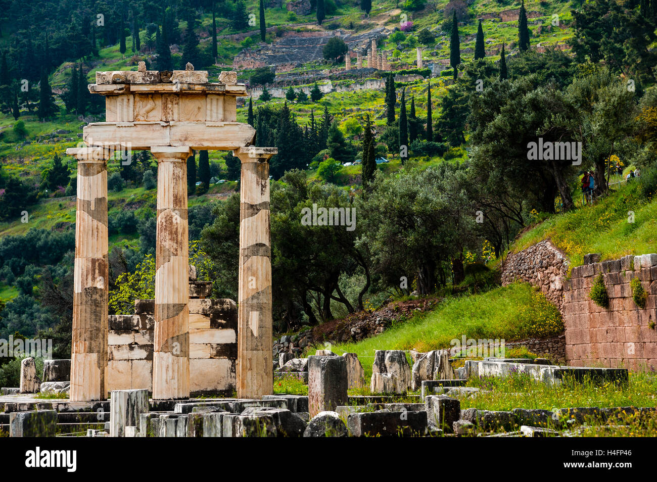 Delphi, Greece. In Greek mythology the site of the Delphic oracle. The