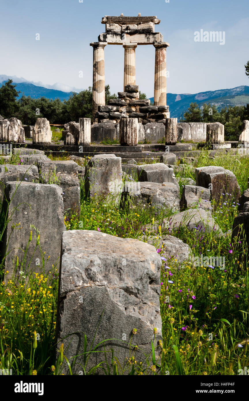 Delphi, Greece. In Greek mythology the site of the Delphic oracle. The