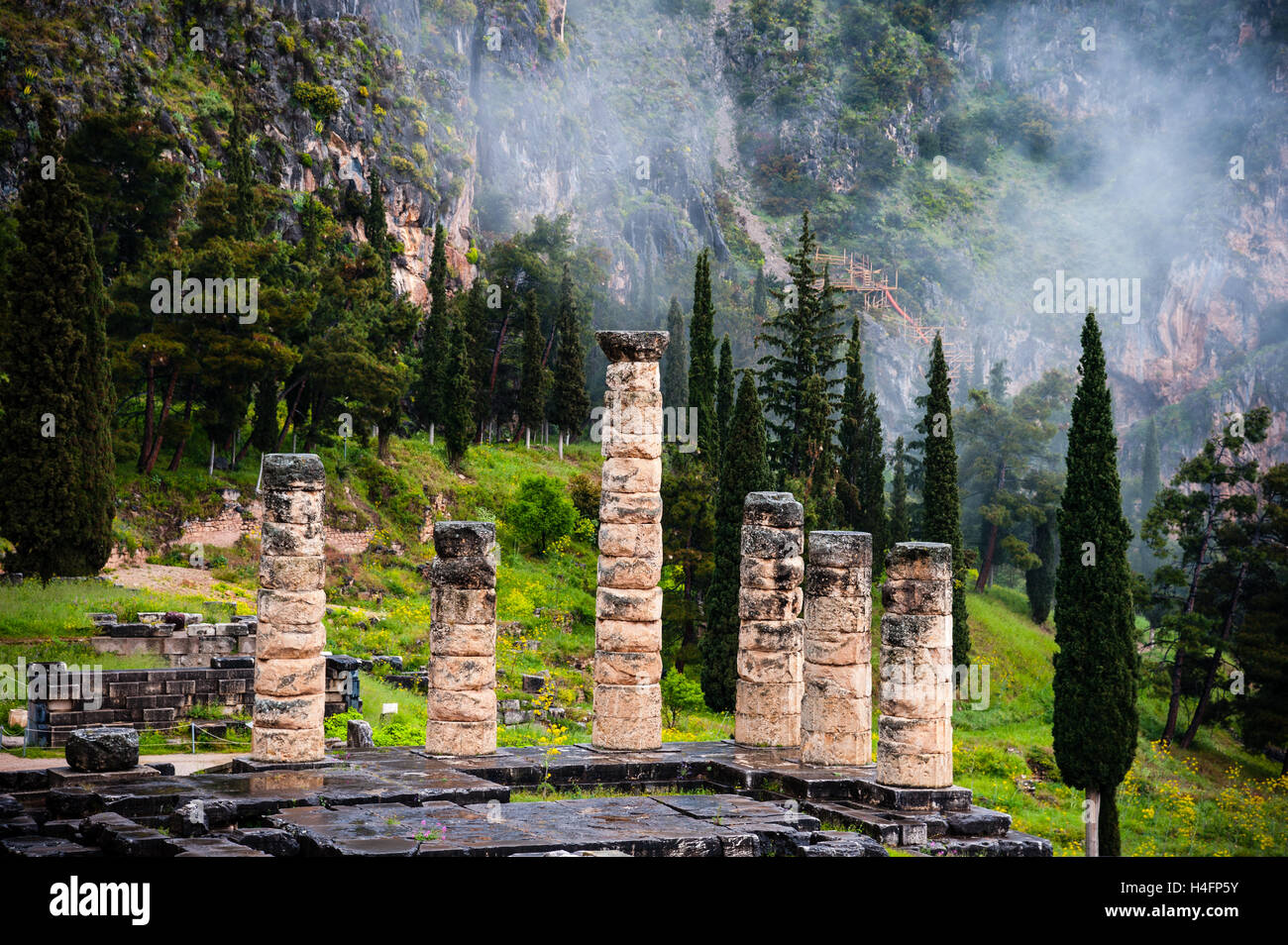 Delphi, Greece. In Greek mythology the site of the Delphic oracle