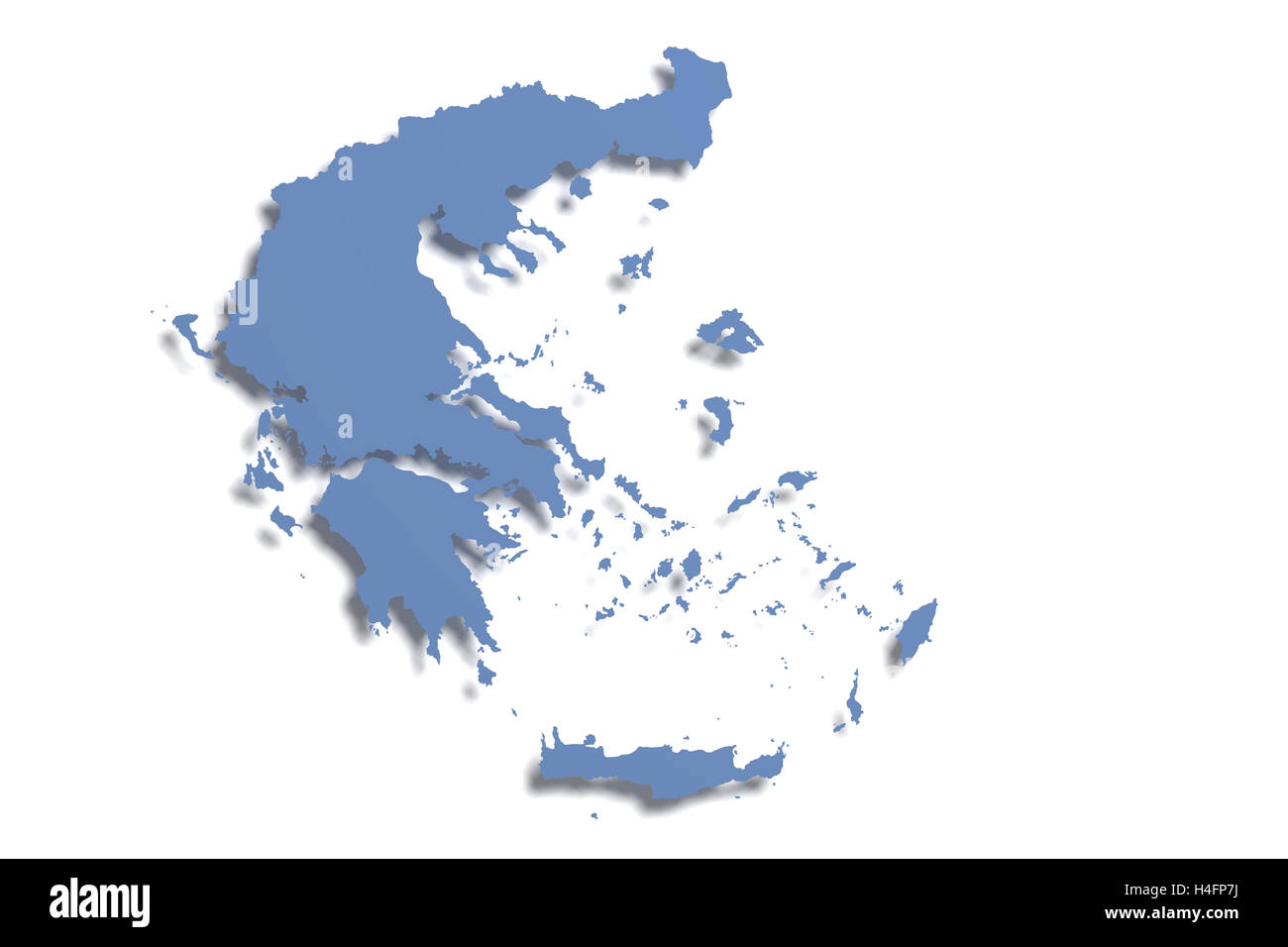 Greece 3d map hi-res stock photography and images - Alamy