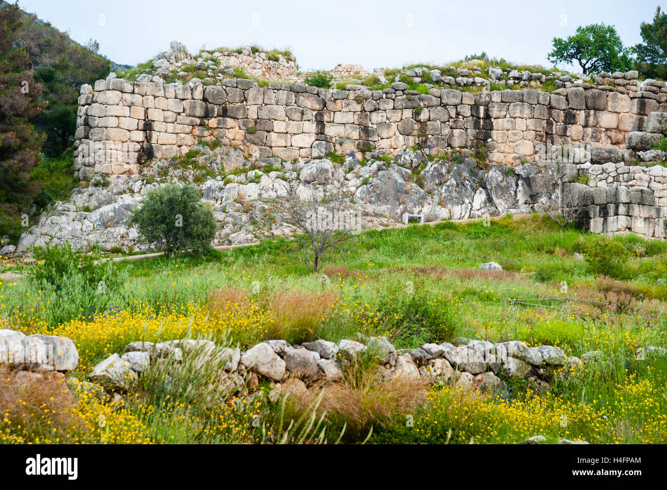 Mycenae is an archaeological site in Greece. Once a centre of Greek civilization. Stock Photo
