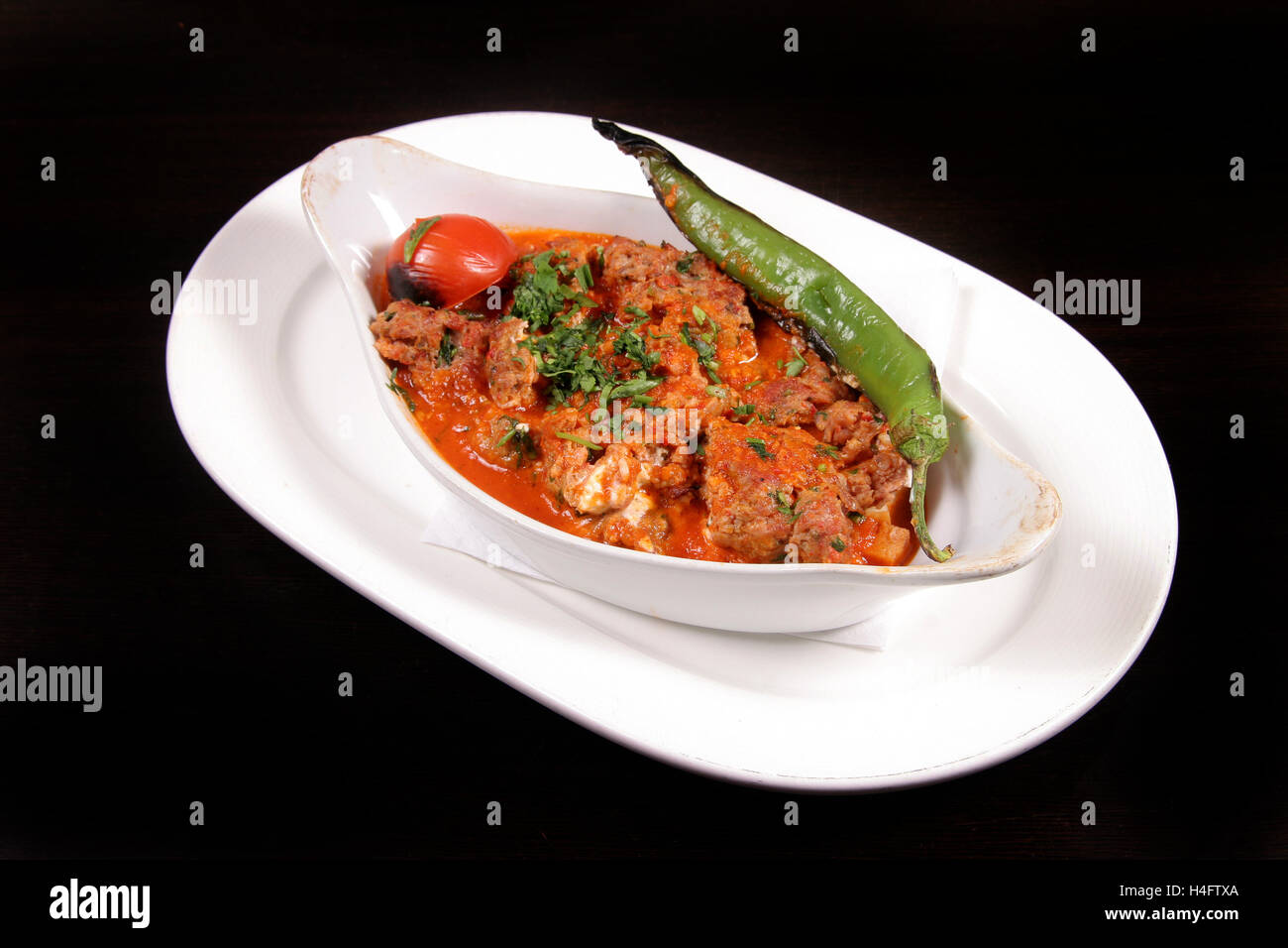 Kofta Beyti Kebab with tomato sauce Stock Photo Alamy