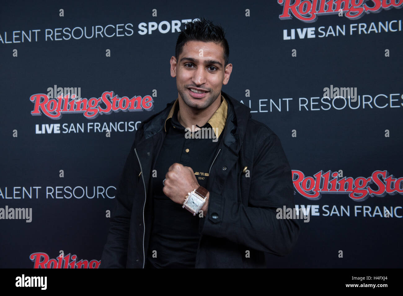 Amir Khan walks the red carpet at the Rolling Stone party Stock Photo