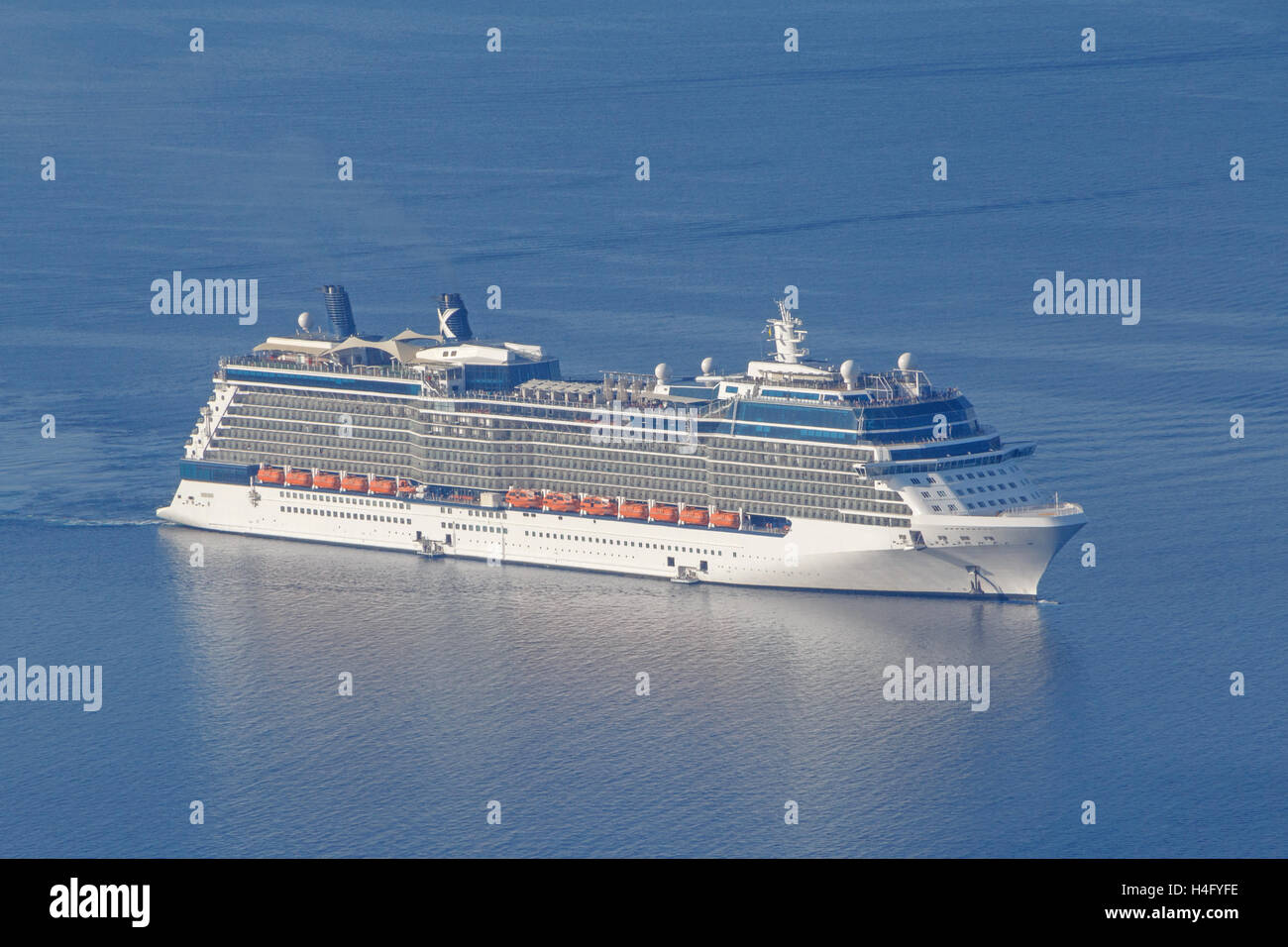 cruise liner in Aegean Sea Stock Photo