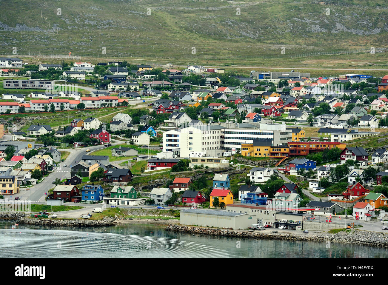 view of Hammerfest City, Finnmark, Norway Stock Photo