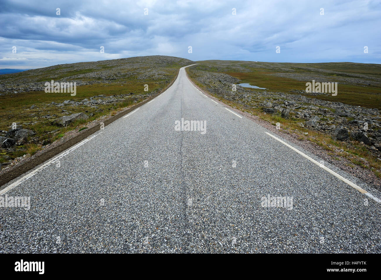 the road to Nordkapp, Finnmark, Norway Stock Photo