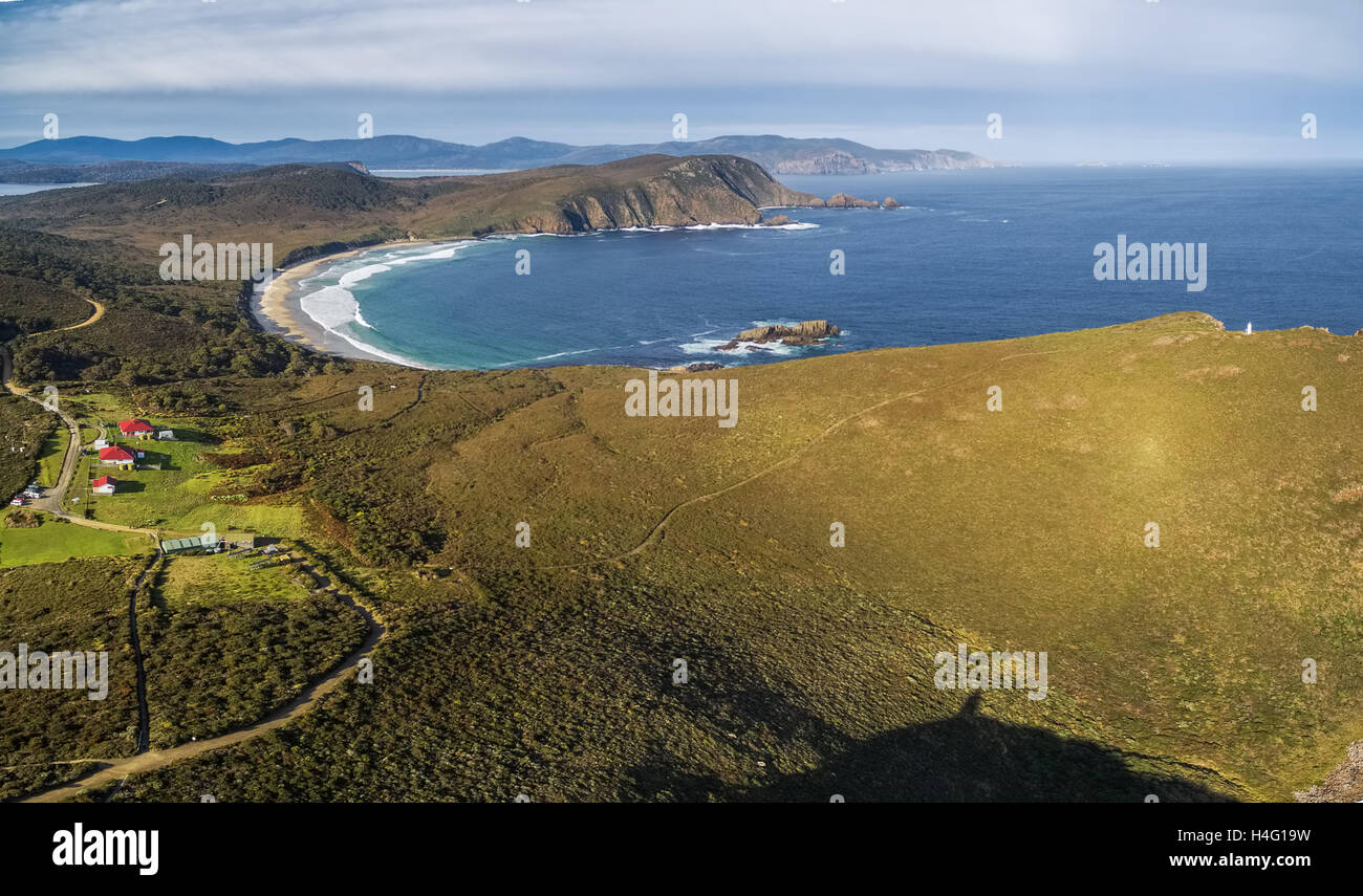 Aerial view of South Bruny National Park. Bruny Island, Tasmania