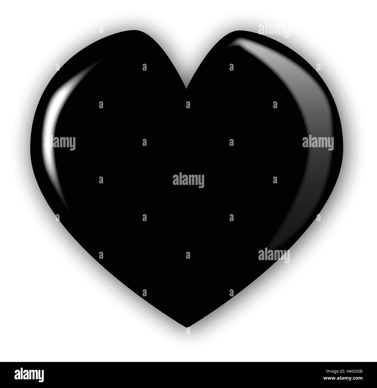 Bad Black Heart Shape Symbol Translucent Glossy Toxic Love Stock Photo -  Download Image Now - iStock