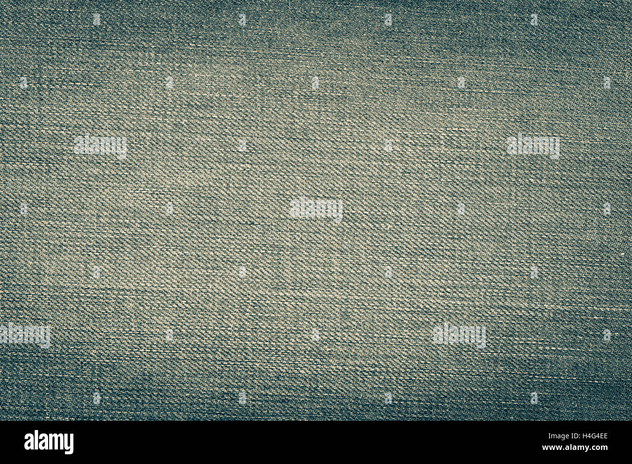 detail and texture of vintage blue jeans background or backdrop Stock Photo