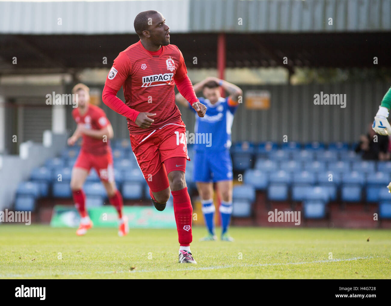 Craig Westcarr playing football from Alfreton Town FC of the Vanarama National League North Stock Photo