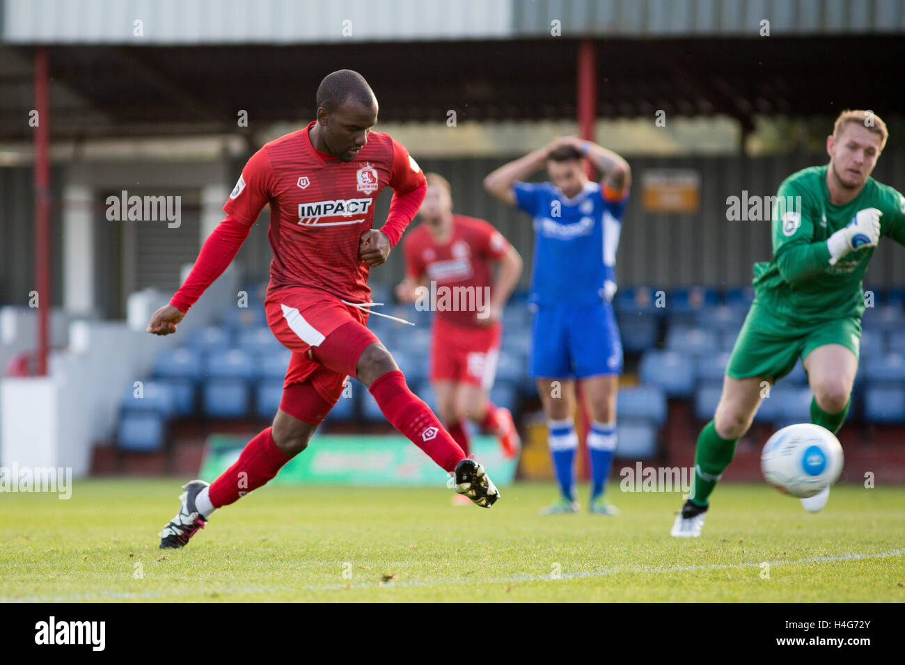 Craig Westcarr playing football from Alfreton Town FC of the Vanarama National League North Stock Photo