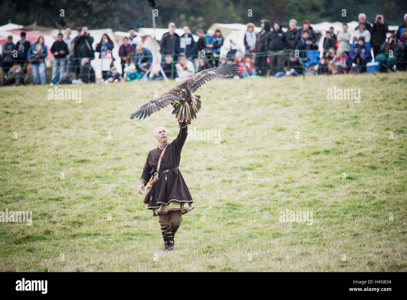 Re-enactment of the battle of Hastings in England, organised by English Heritage. Stock Photo