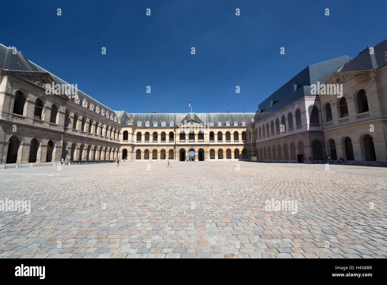 Paris, France - August 15, 2016 : National Residence of the Invalids, a complex of buildings in the 7th arrondissement of Paris, France, containing museums and monuments Stock Photo