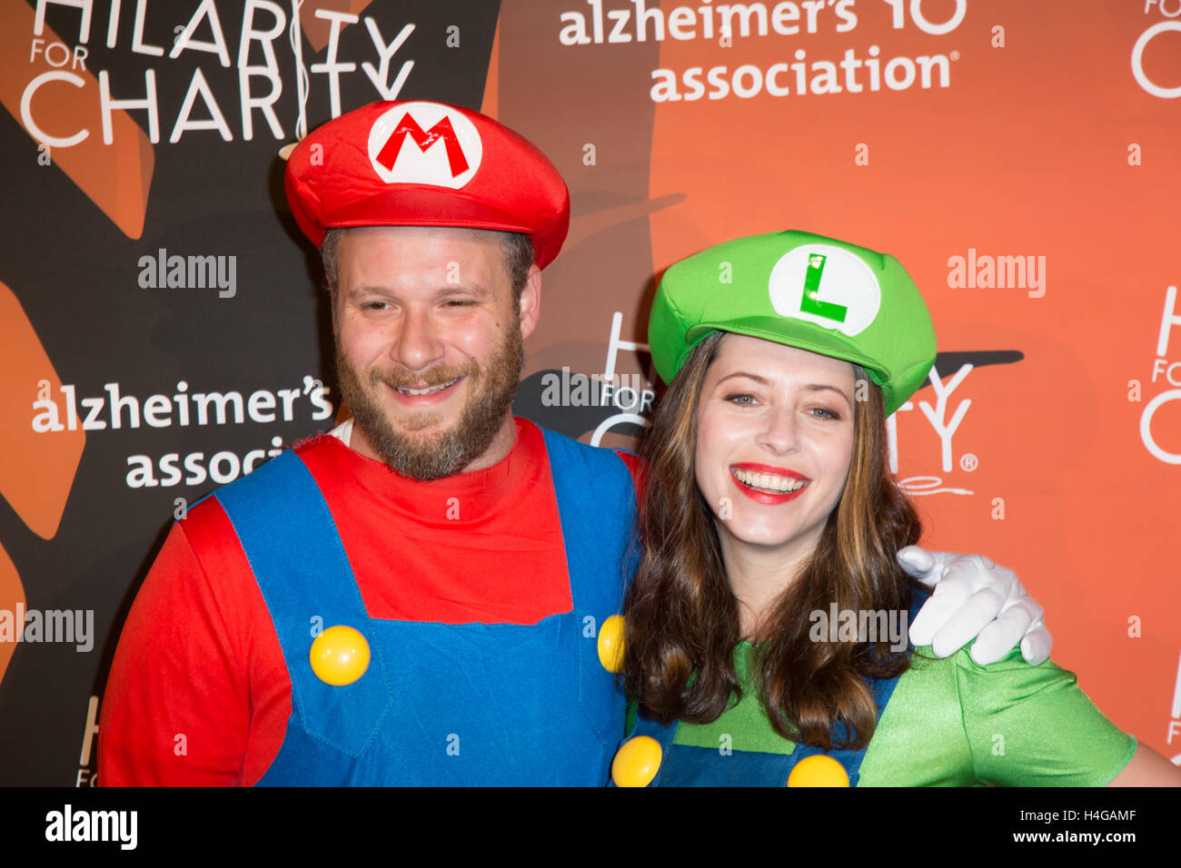 Los Angeles, USA. 15th Oct, 2016. Seth Rogen and Lauren Miller attend Hilarity for Charity's 5th Annual Los Angeles Variety Show: Seth Rogen's Halloween at Hollywood Palladium on October 15, 2016 in Los Angeles, California. Credit:  The Photo Access/Alamy Stock Photo