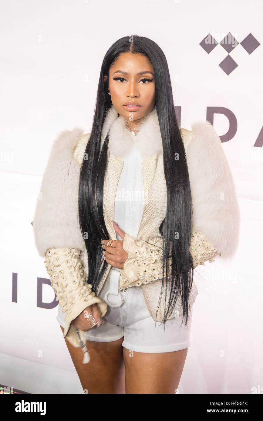 Nicki Minaj arrives to the Red Carpet at TIDAL X: 1015 benefit concert