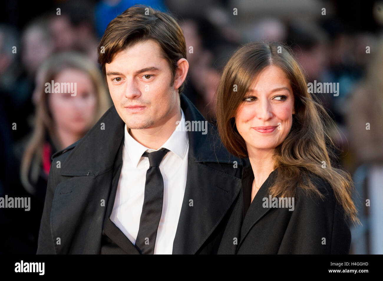London, UK. 16th October, 2016. Sam Riley and Alexandra Maria attend the film premiere of Free Fire showing at the 60th London Film Festival. Credit:  Raymond Tang/Alamy Live News Stock Photo