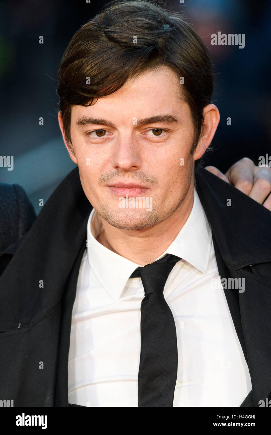 London, UK. 16th October, 2016. Sam Riley attends the film premiere of Free Fire showing at the 60th London Film Festival. Credit:  Raymond Tang/Alamy Live News Stock Photo