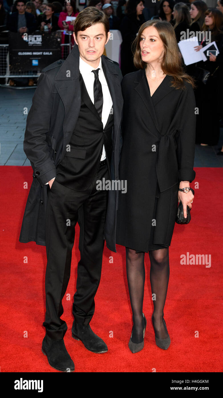 London, UK. 16th October, 2016. Sam Riley and Alexandra Maria Lara attend the film premiere of Free Fire showing at the 60th London Film Festival. Credit:  Raymond Tang/Alamy Live News Stock Photo