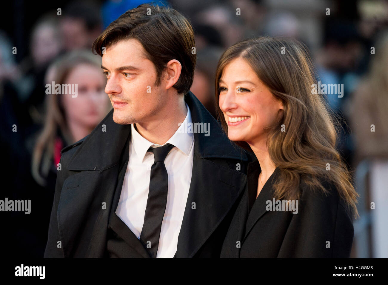London, UK. 16th October, 2016. Sam Riley and Alexandra Maria Lara attend the film premiere of Free Fire showing at the 60th London Film Festival. Credit:  Raymond Tang/Alamy Live News Stock Photo