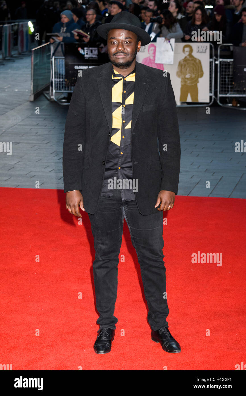 London, UK. 16th October, 2016. Babou Ceesay attends the film premiere of Free Fire showing at the 60th London Film Festival. Credit:  Raymond Tang/Alamy Live News Stock Photo