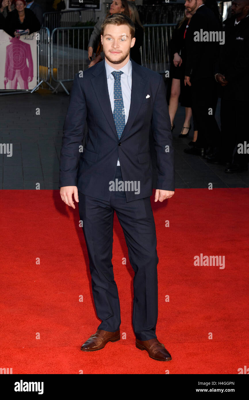 London, UK. 16th October, 2016. Jack Reynor attends the film premiere of Free Fire showing at the 60th London Film Festival. Credit:  Raymond Tang/Alamy Live News Stock Photo