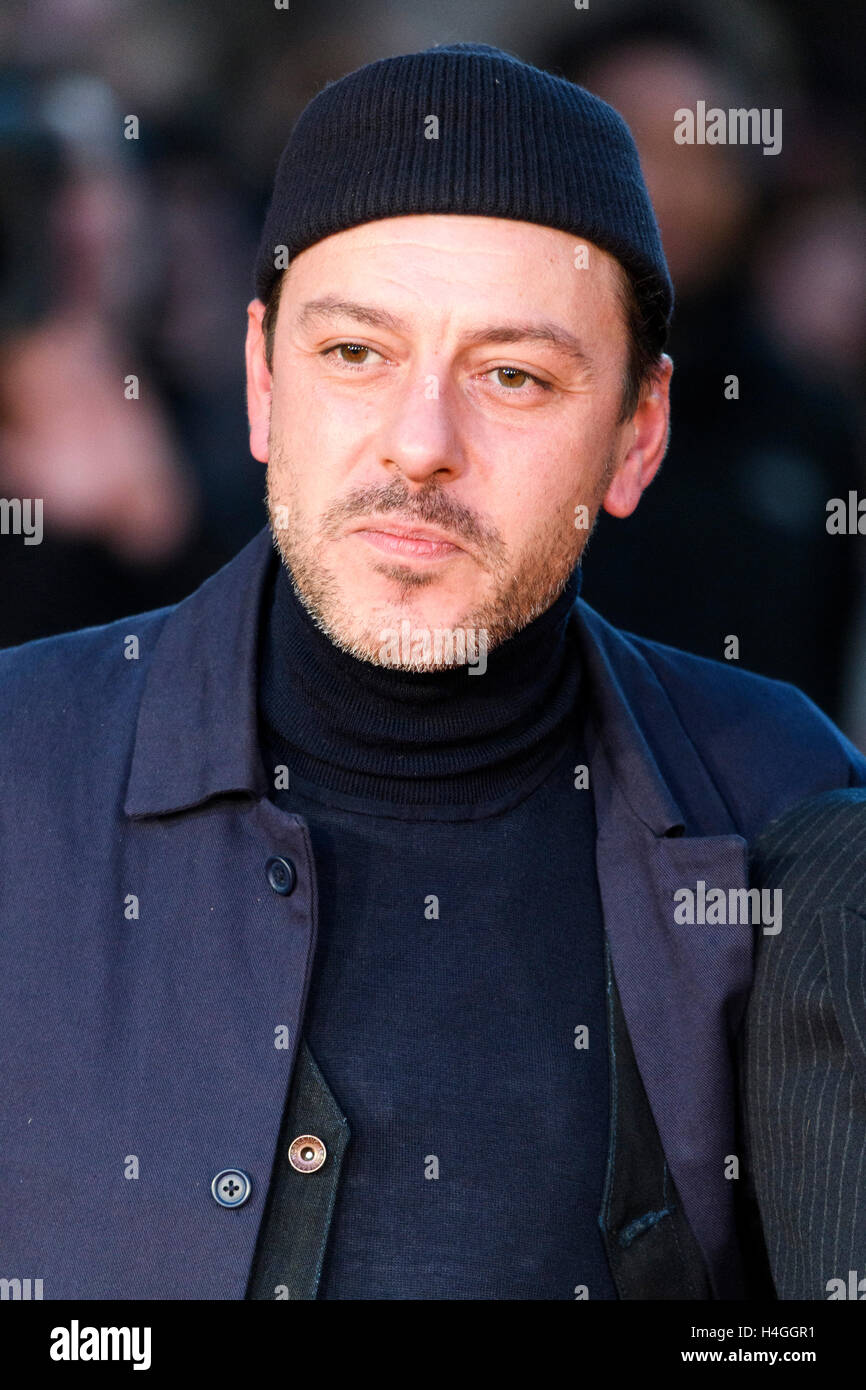 London, UK. 16th October, 2016. Enzo Cilenti attends the film premiere of Free Fire showing at the 60th London Film Festival. Credit:  Raymond Tang/Alamy Live News Stock Photo