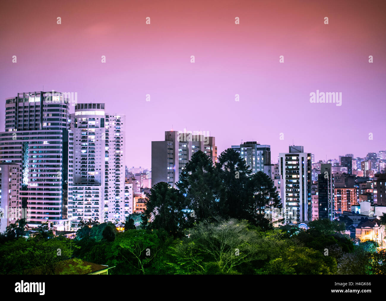 A landscape view of buildings at São Paulo, Brazil Stock Photo