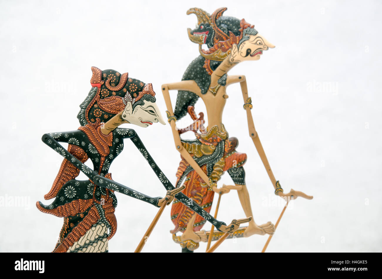 wayang kulit a Javanese word for a theatrical performance with puppets Stock Photo