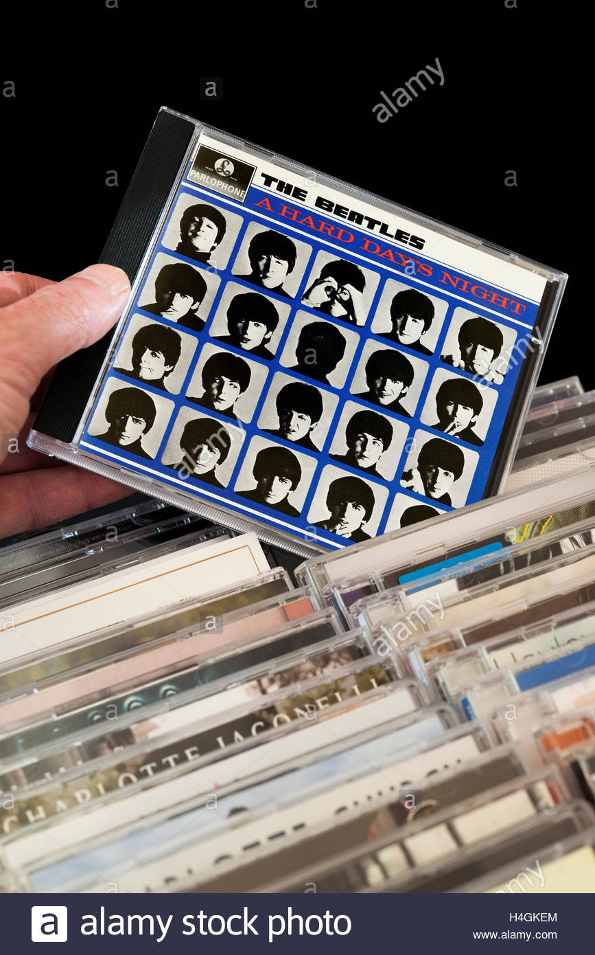 The Beatles 3rd Album A Hard Day S Night Cd Being Chosen From Among Stock Photo Alamy The Beatles 3rd Album A Hard Day S Night Cd Being Chosen From Among Stock Photo Alamy