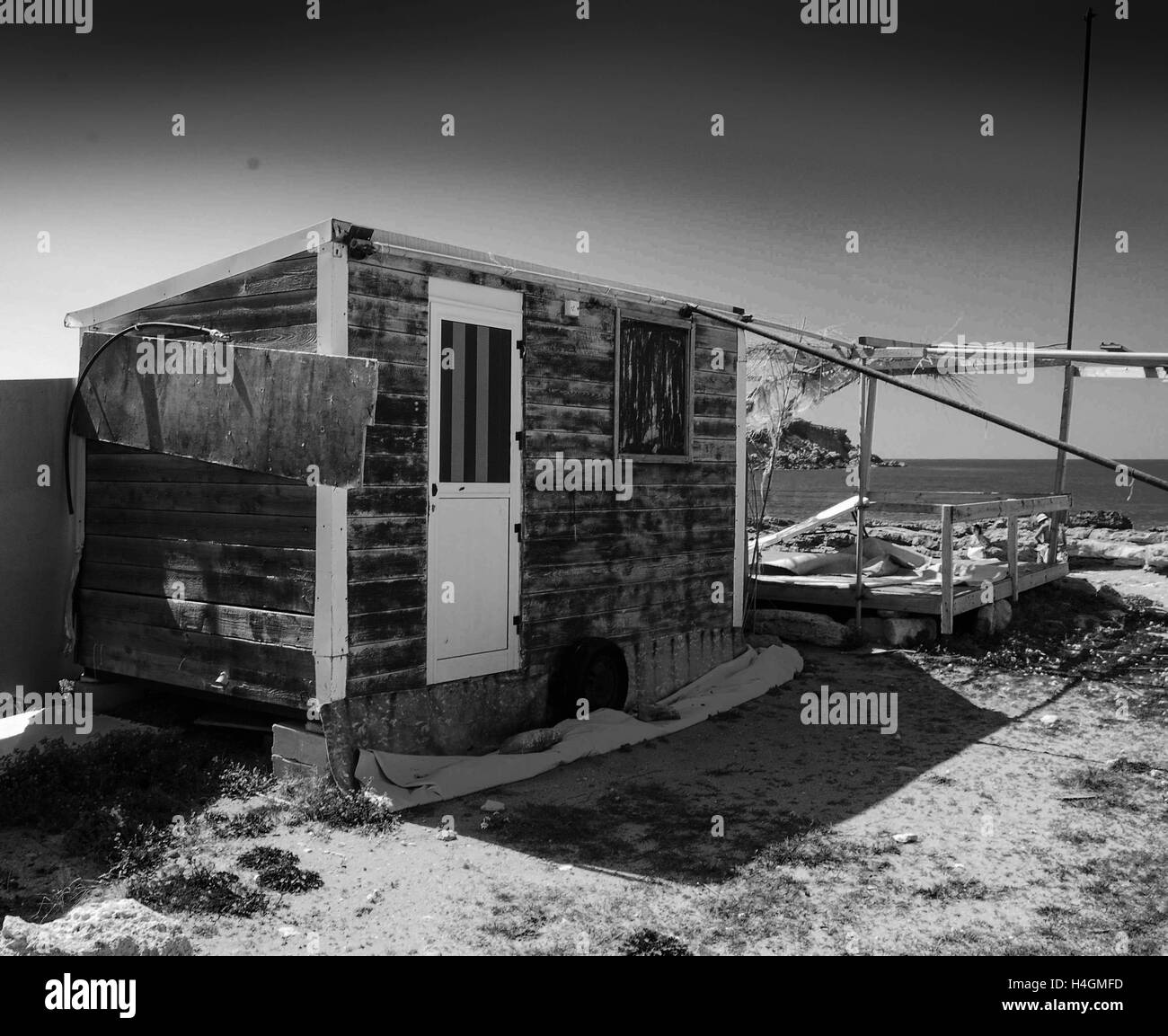shack on the beach Stock Photo