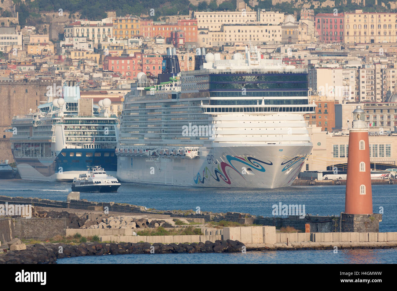 Norwegian Epic at Naples Stock Photo - Alamy