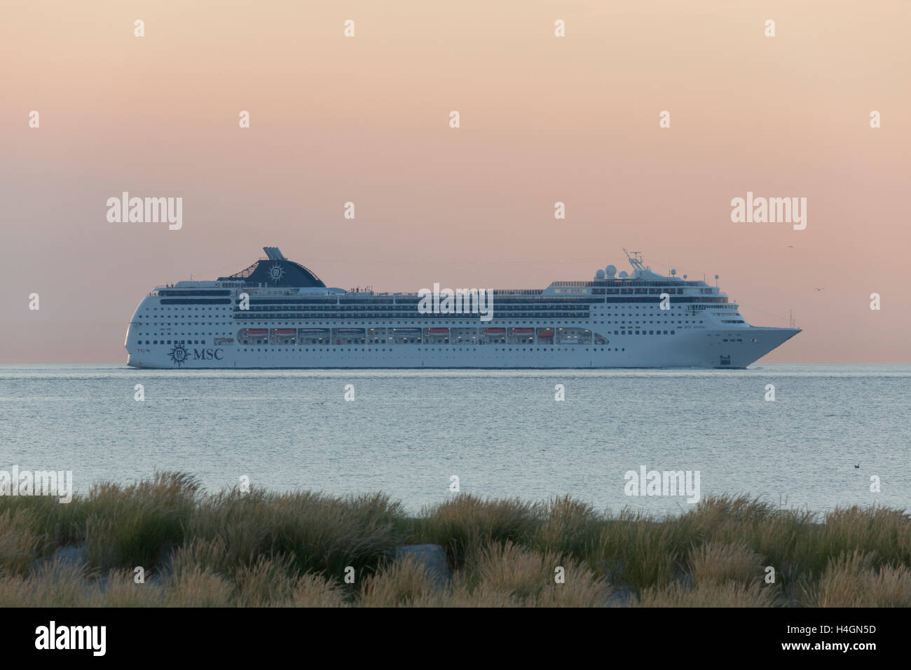 Eastbound MSC OPERA off Skagen. Stock Photo