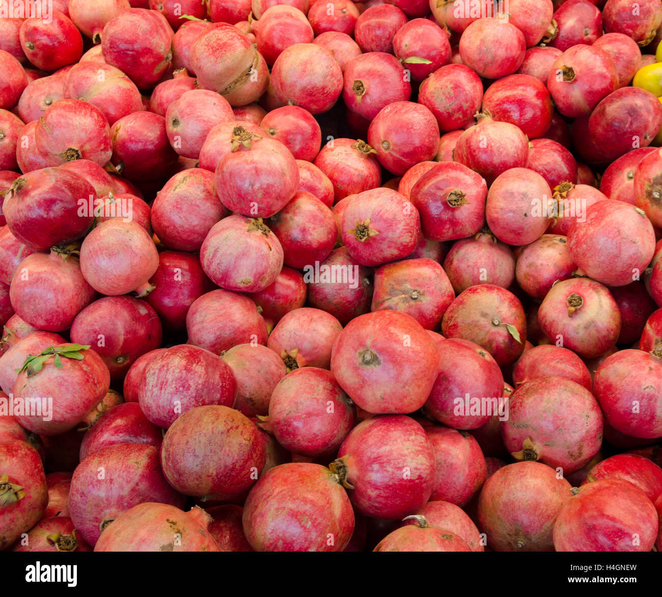 stack of pomegranate fruit Stock Photo