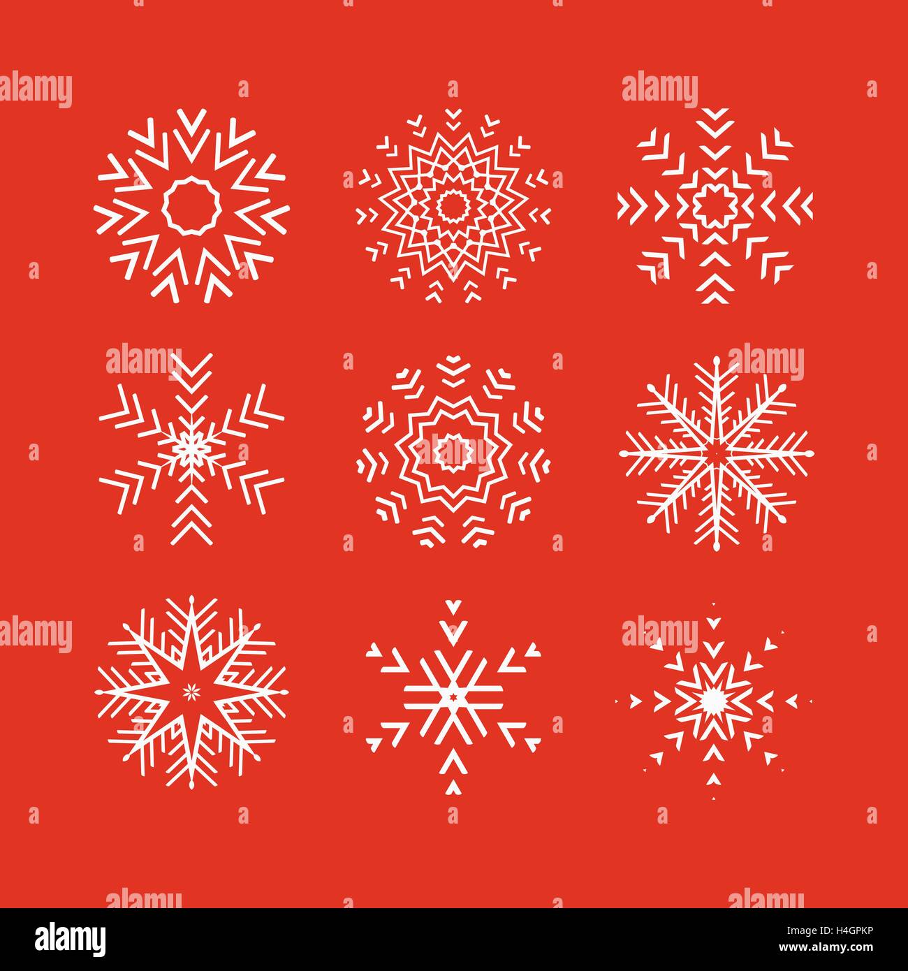 Set of 9 vector abstract snowflakes Stock Vector Image & Art - Alamy