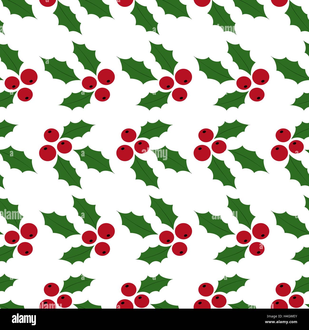 Seamless Background Holly Berries Stock Vector Image & Art - Alamy