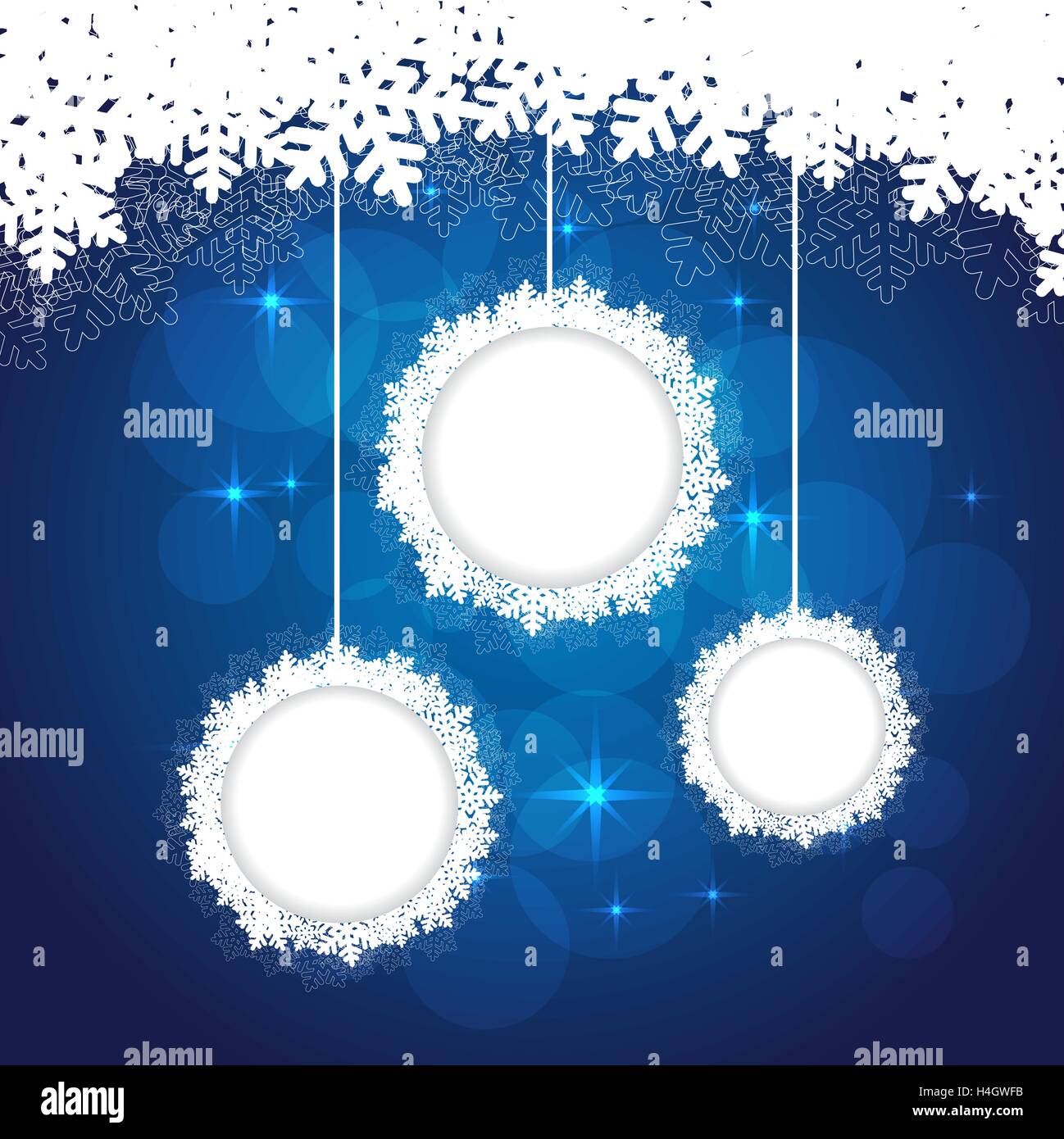 blue background with snowflakes Stock Vector Image & Art - Alamy