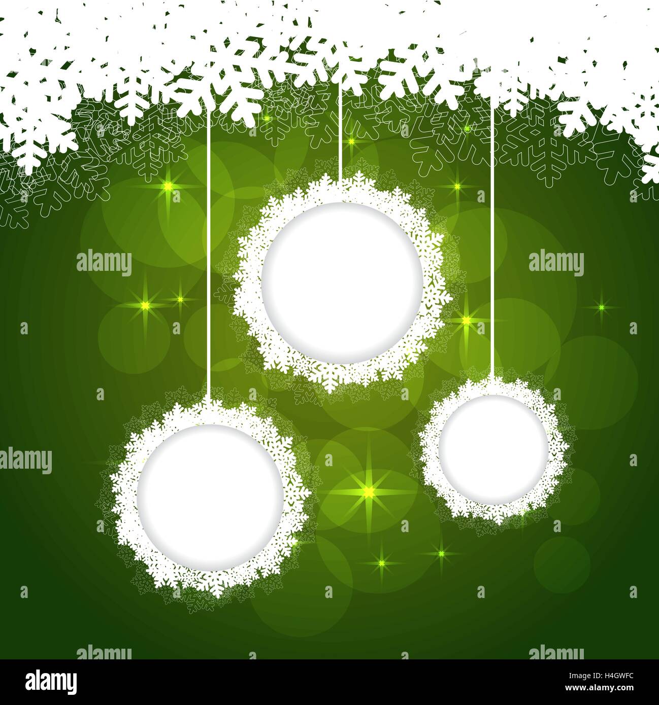 green background with snowflakes Stock Vector Image & Art - Alamy