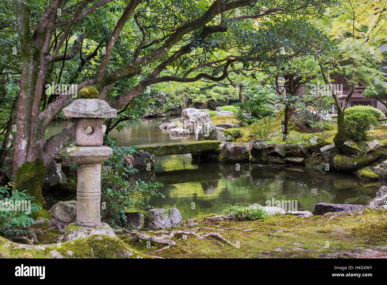 View of the Hojo Garden at Chion-in Buddhist temple. Stock Photo