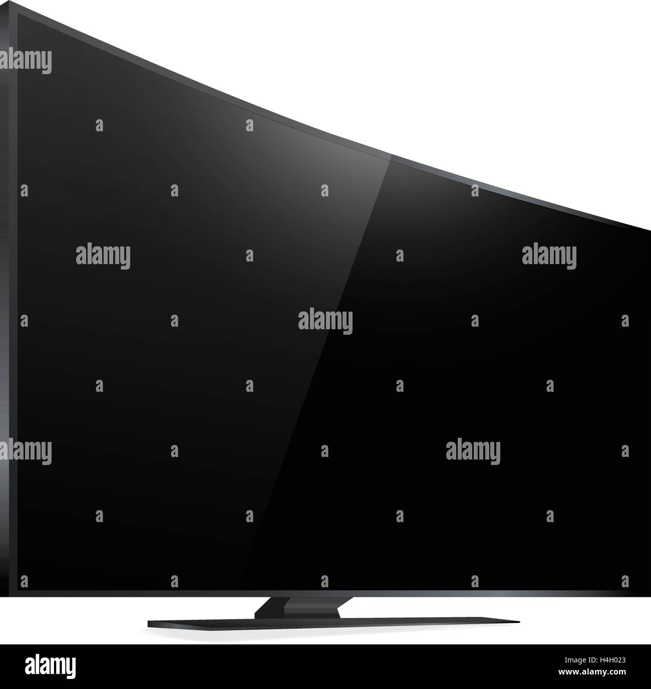 Smart  TV  LED modern flat screen on white Stock Vector
