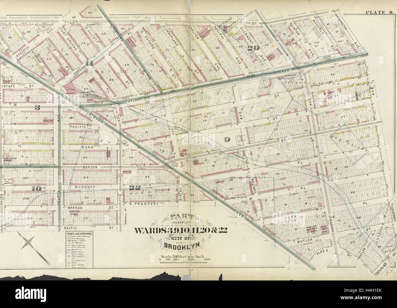Plate 9 Part of Wards 3, 9, 10, 11, 20 & 22. City of Brooklyn, New