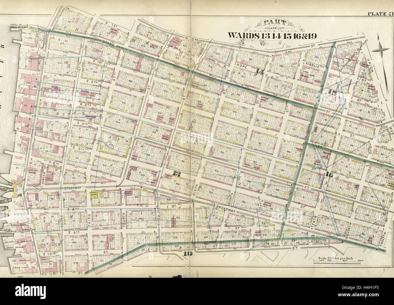 Plate 21 Part of Wards 13, 14, 15, 16 & 19 City of Brooklyn, New York