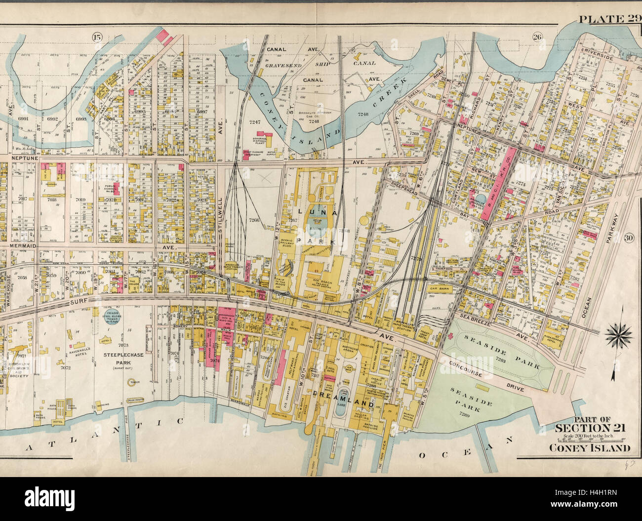 Map of coney island hires stock photography and images Alamy