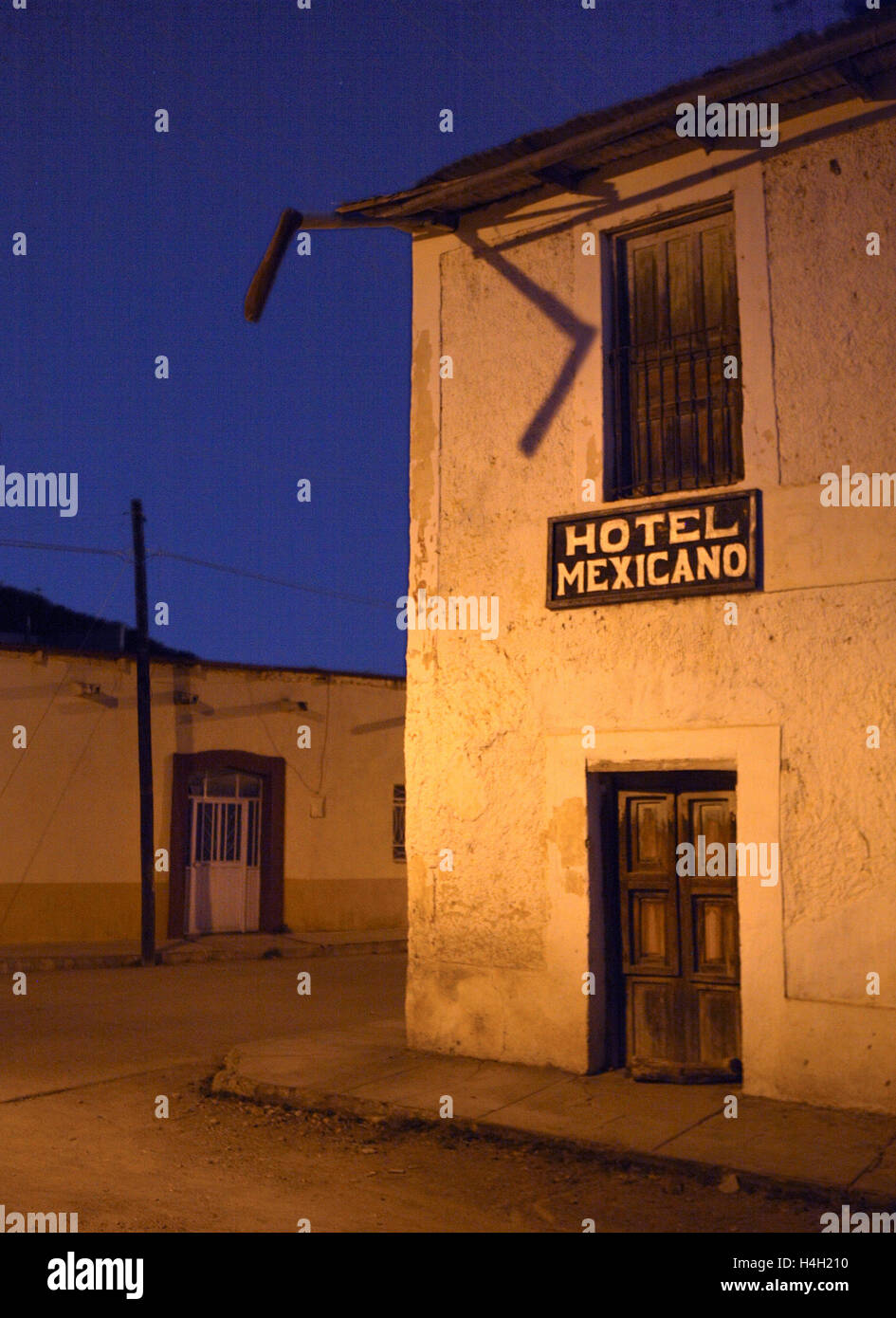 "Hotel Mexicano" Inde Town, Mexico Stock Photo