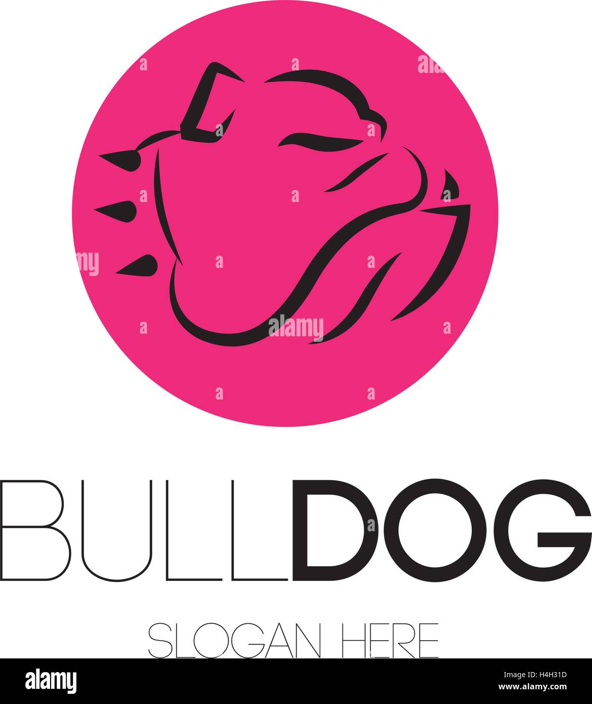 Bulldog Interfaces Design Bulldog Logo Concept Design. AI 10 Supported Stock Vector Image & Art ...