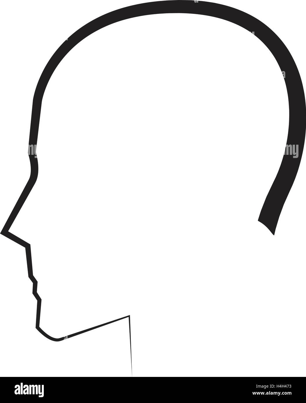 Silhouette Man Head. AI 10 supported Stock Vector Image & Art - Alamy
