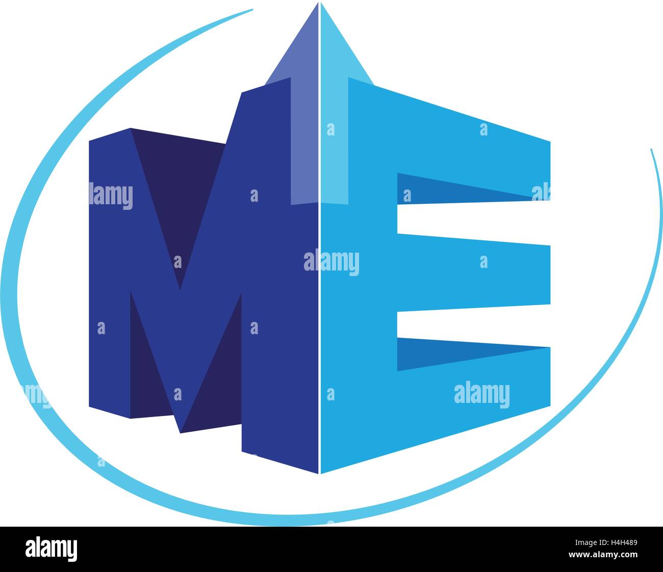 Geometric ME Logo Concept. AI 10 supported Stock Vector Image & Art - Alamy