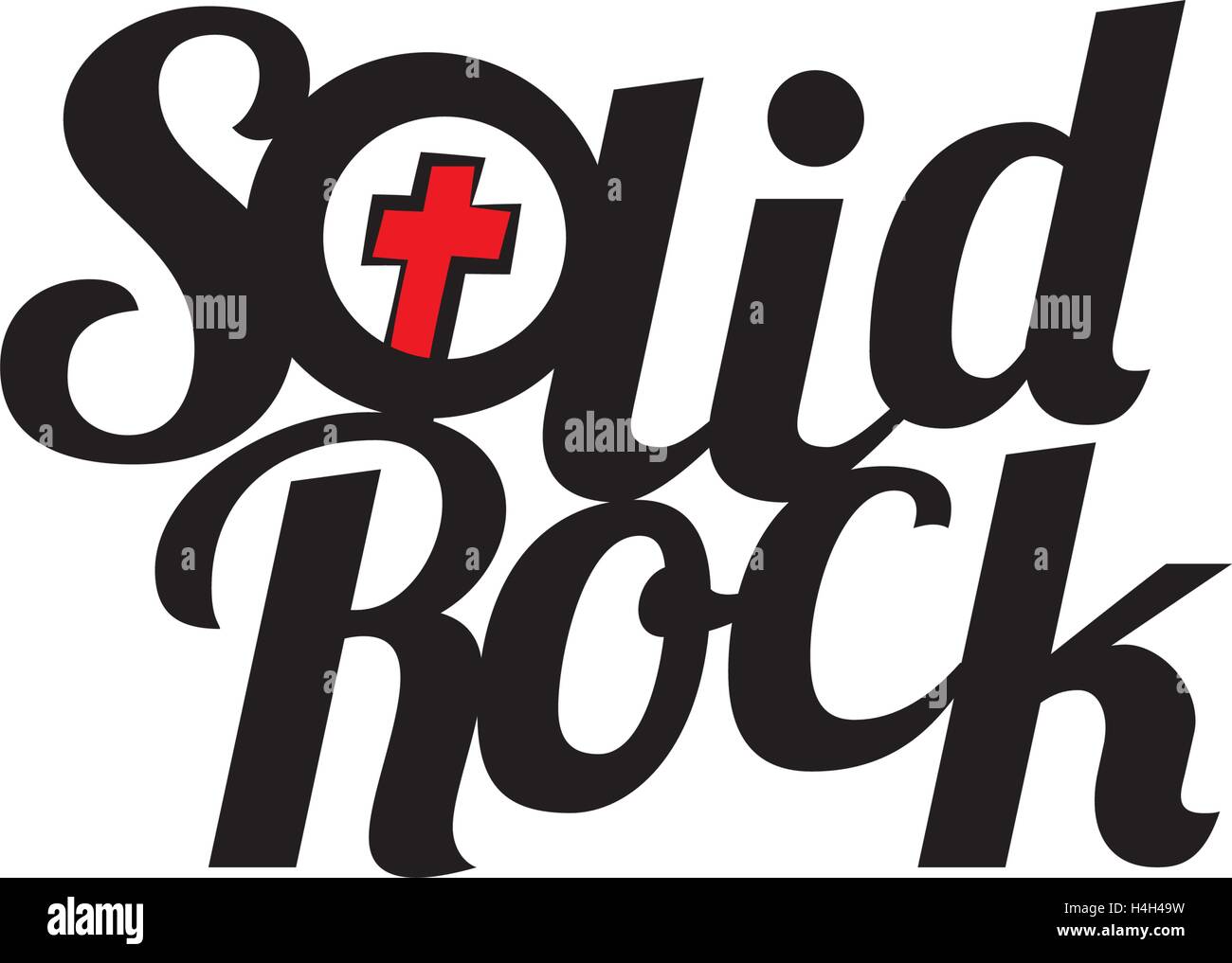 Solid Rock Concept Design. AI 10  supported. Stock Vector