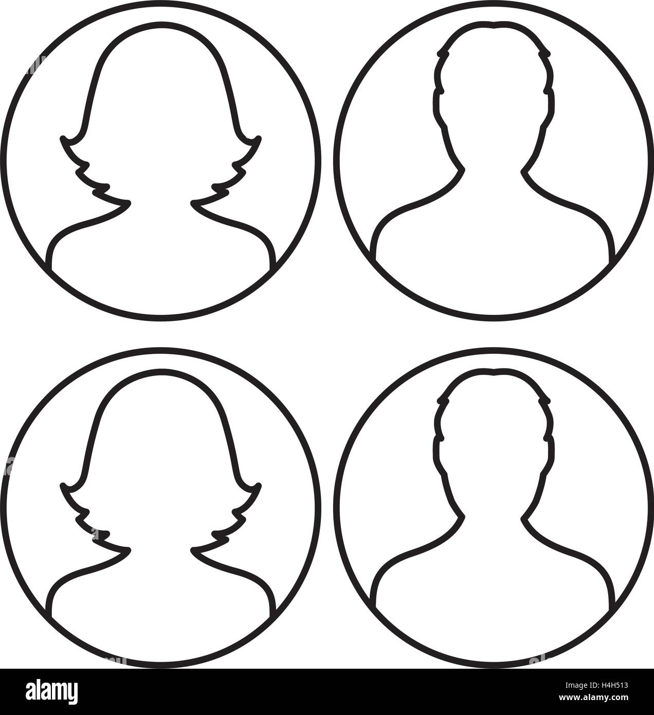 Female avatar single flat hi-res stock photography and images - Alamy