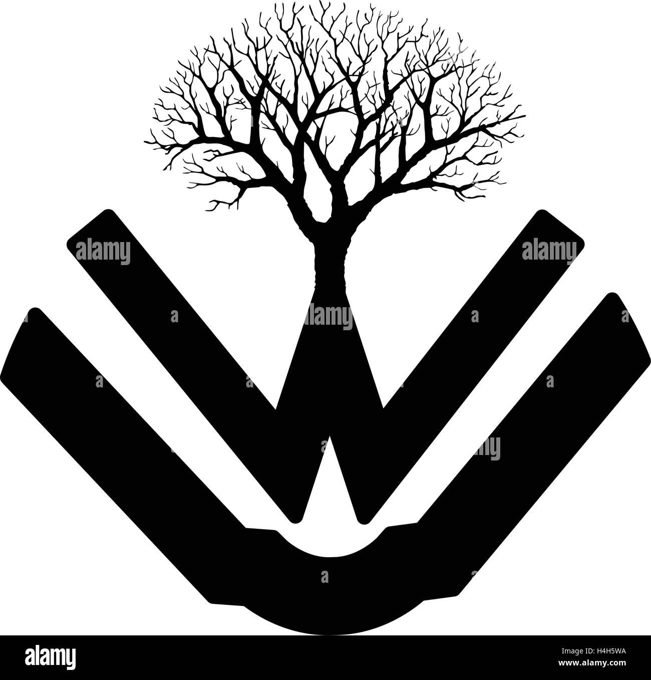 Learning Concetp with Tree and pencil. EPS 8 supported. Stock Vector